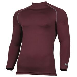 Rhino Mens Thermal Underwear Long Sleeve Base Layer Vest Top / Maroon